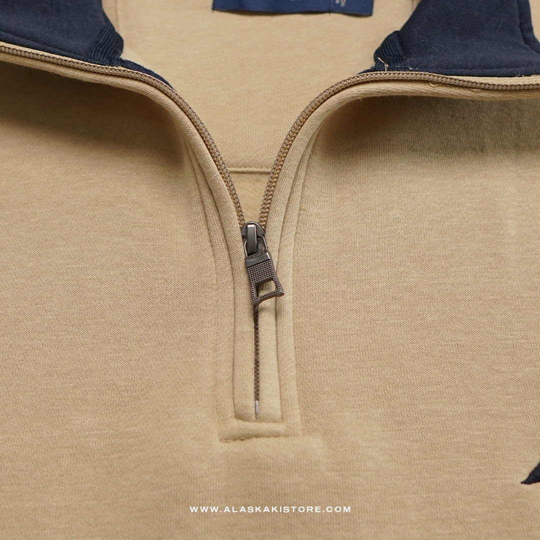 Half Zip Sweatshirt Khaki NC1011
