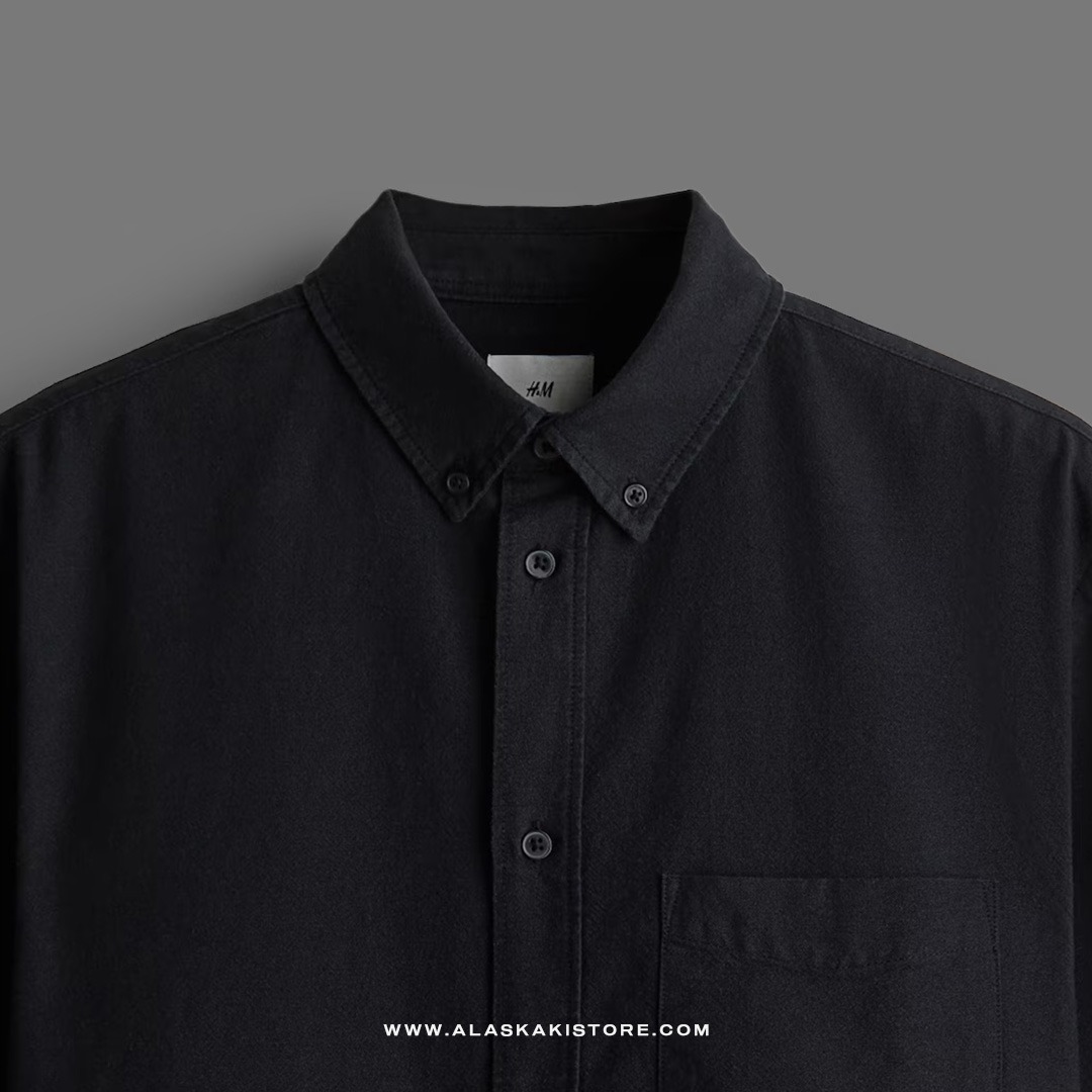 Regular Fit Oxford Shirt Black HM2031