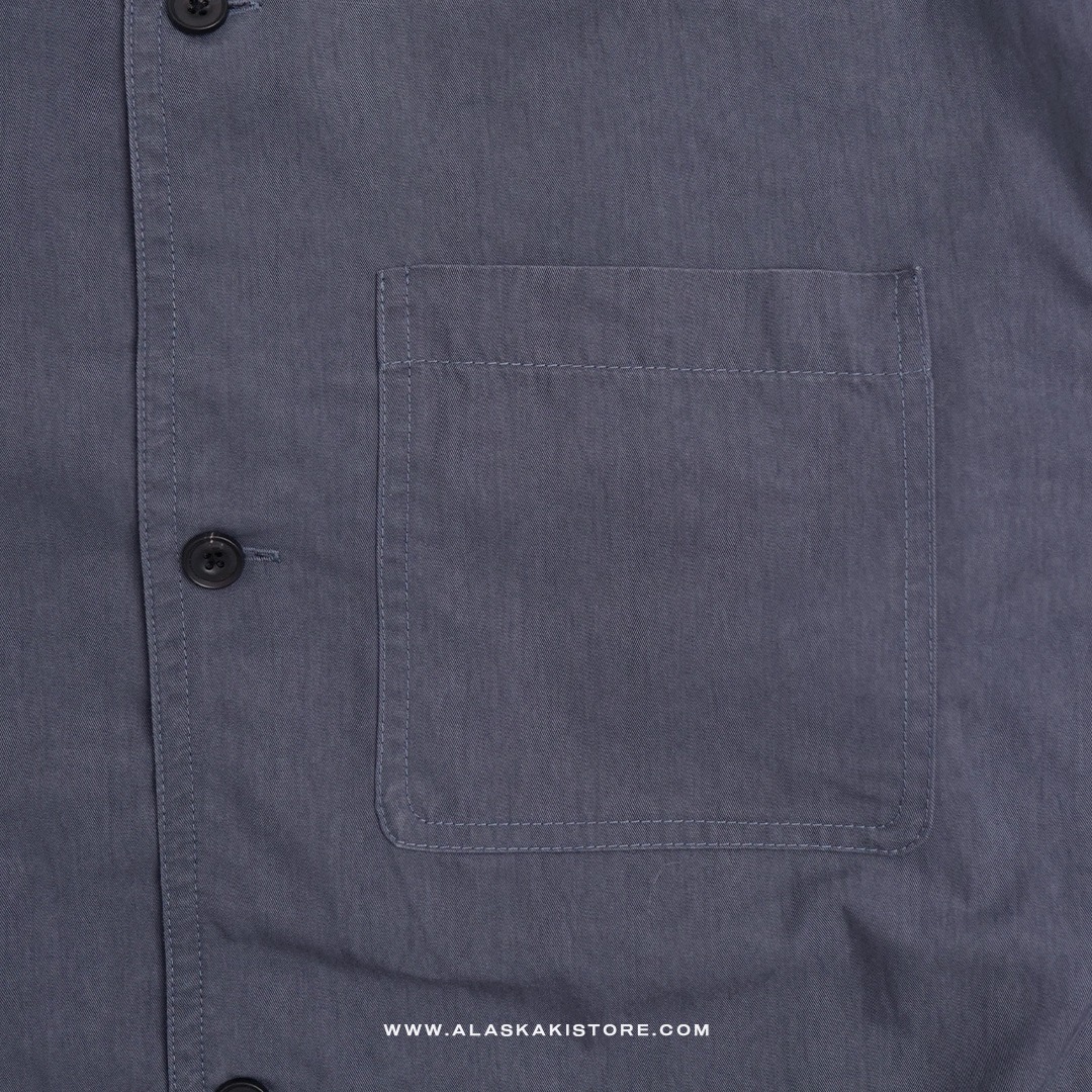 Collarless Long Sleeve Shirt Blue GL2002