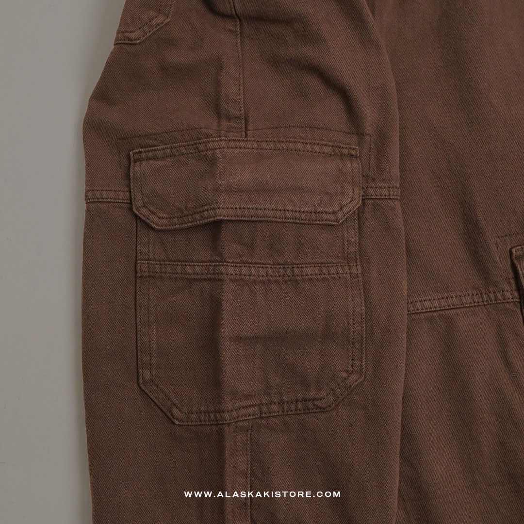 Loose Cargo Pants Dark Brown BS5035