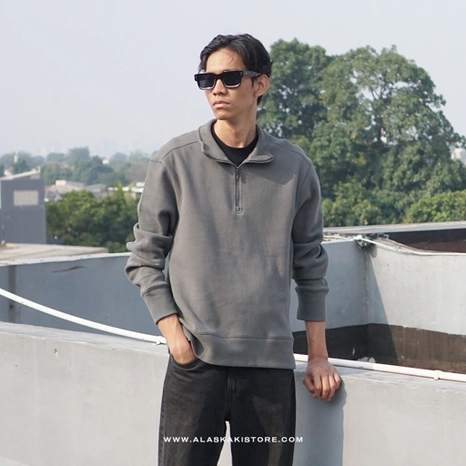 Half Zip Sweatshirt Grey BR7002