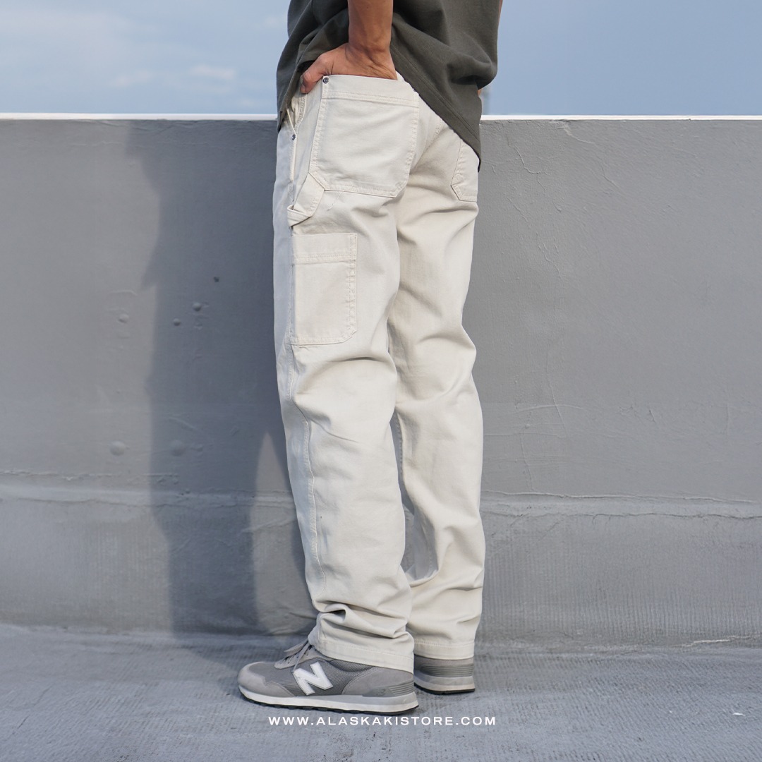 Baggy Carpenter Pants Off White AP5004