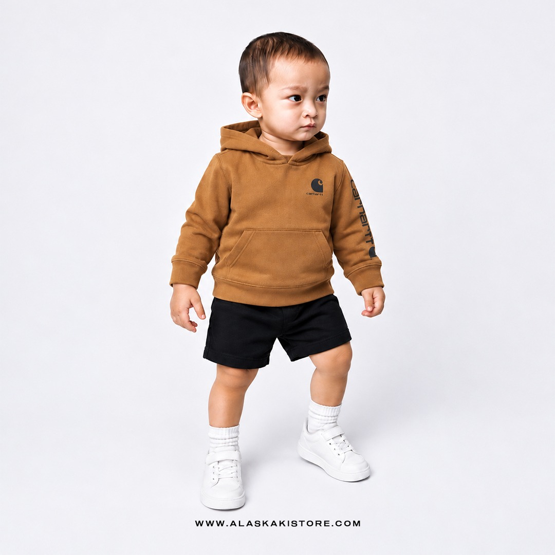 Pullover Hoodie Toddler Brown CR1025