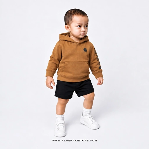 Pullover Hoodie Toddler Brown CR1025