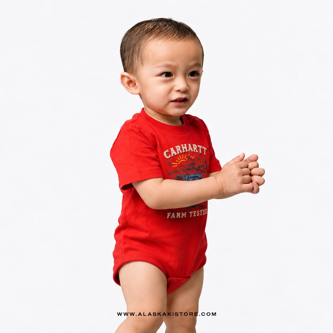 Shortsleeve Baby Jumper Red CR4022