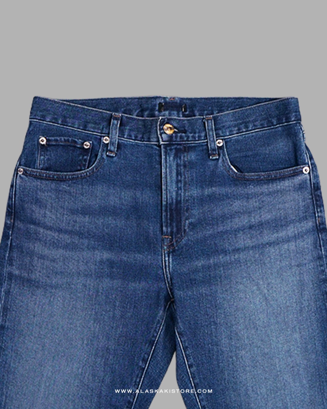 Slim Straight Jeans Medium Blue UQ5040