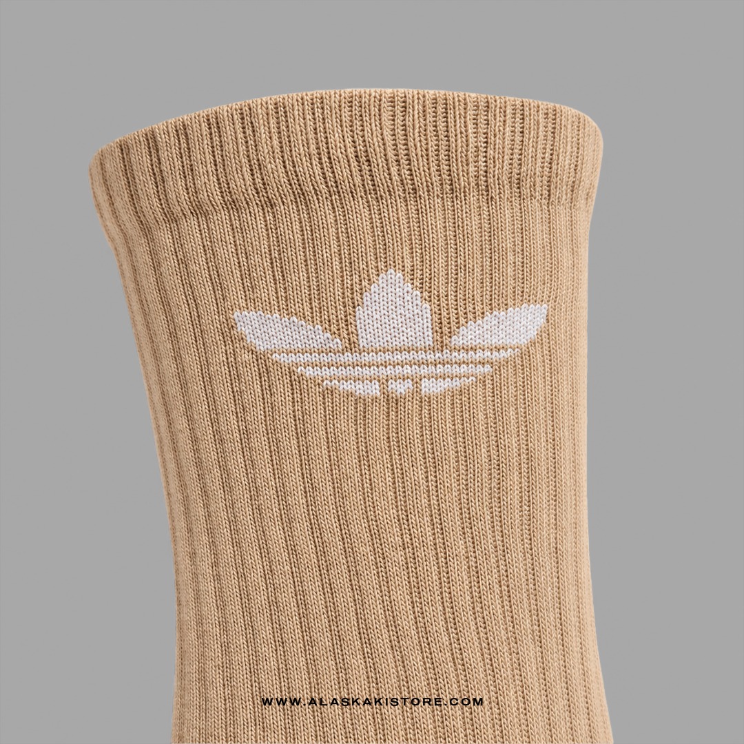 Trefoil Crew Socks Khaki AD9015