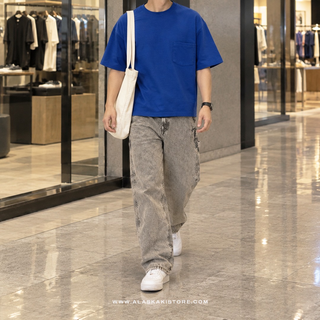 Heavyweight Oversized Tees Blue CI4057