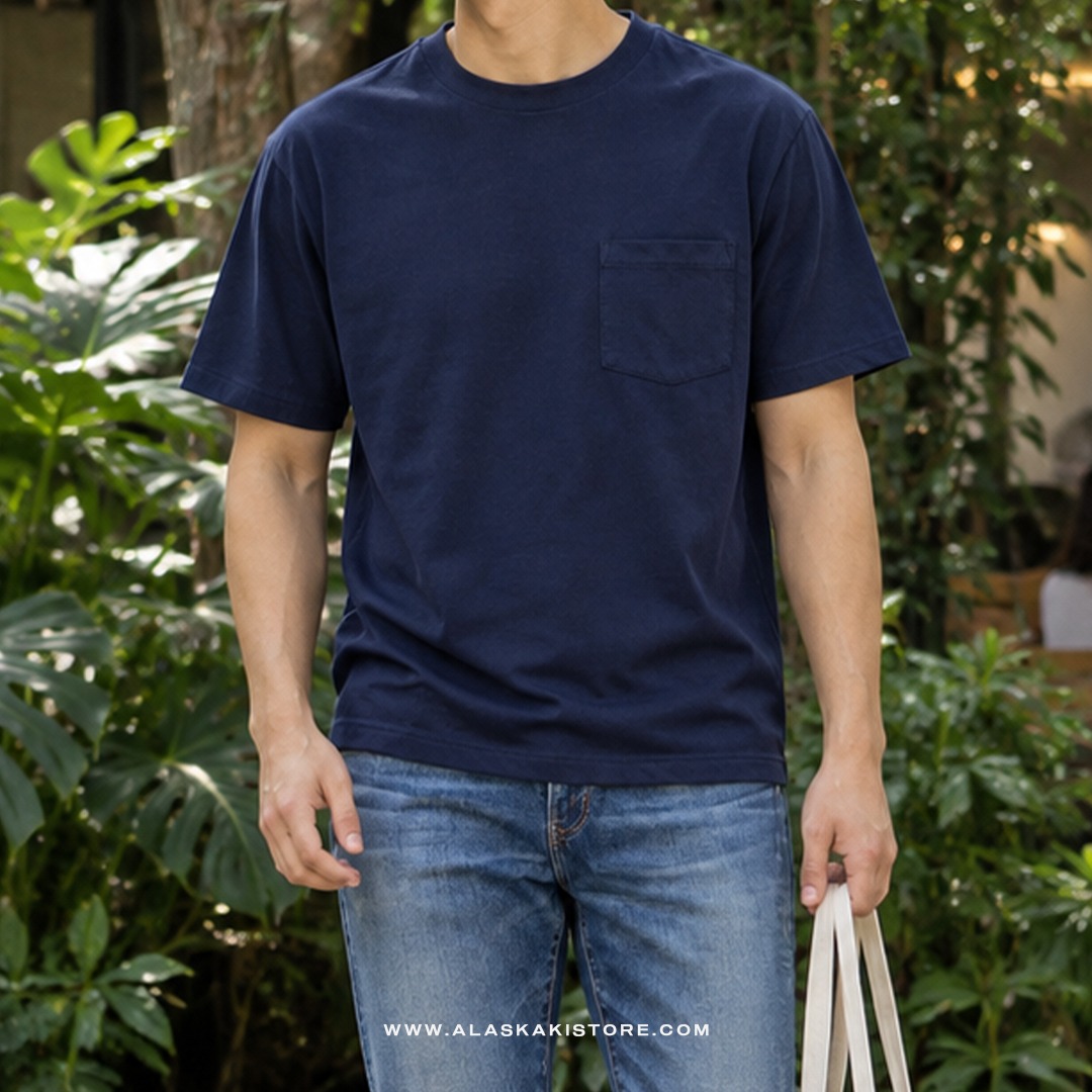 Pocket Tees Navy GA4074