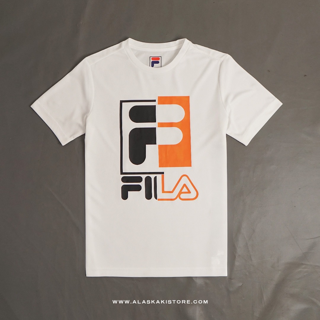 Quickdry Tshirt White Logo Orange FL4011