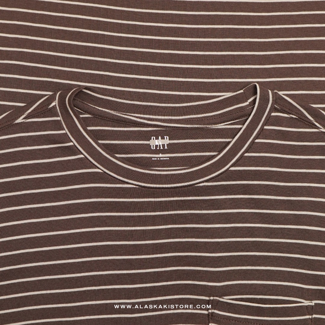 Pocket Tees Stripe Brown GA4085