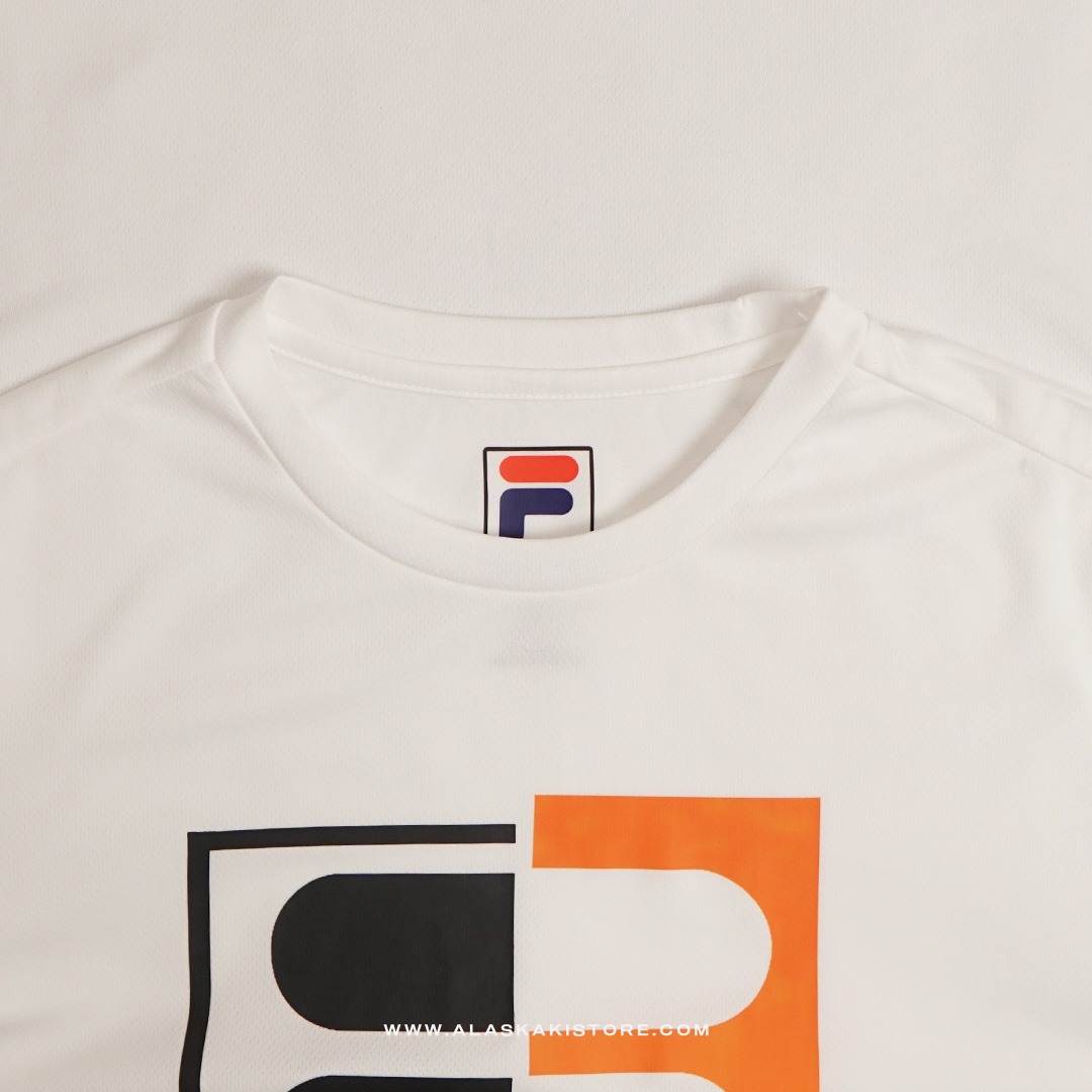 Quickdry Tshirt White Logo Orange FL4011