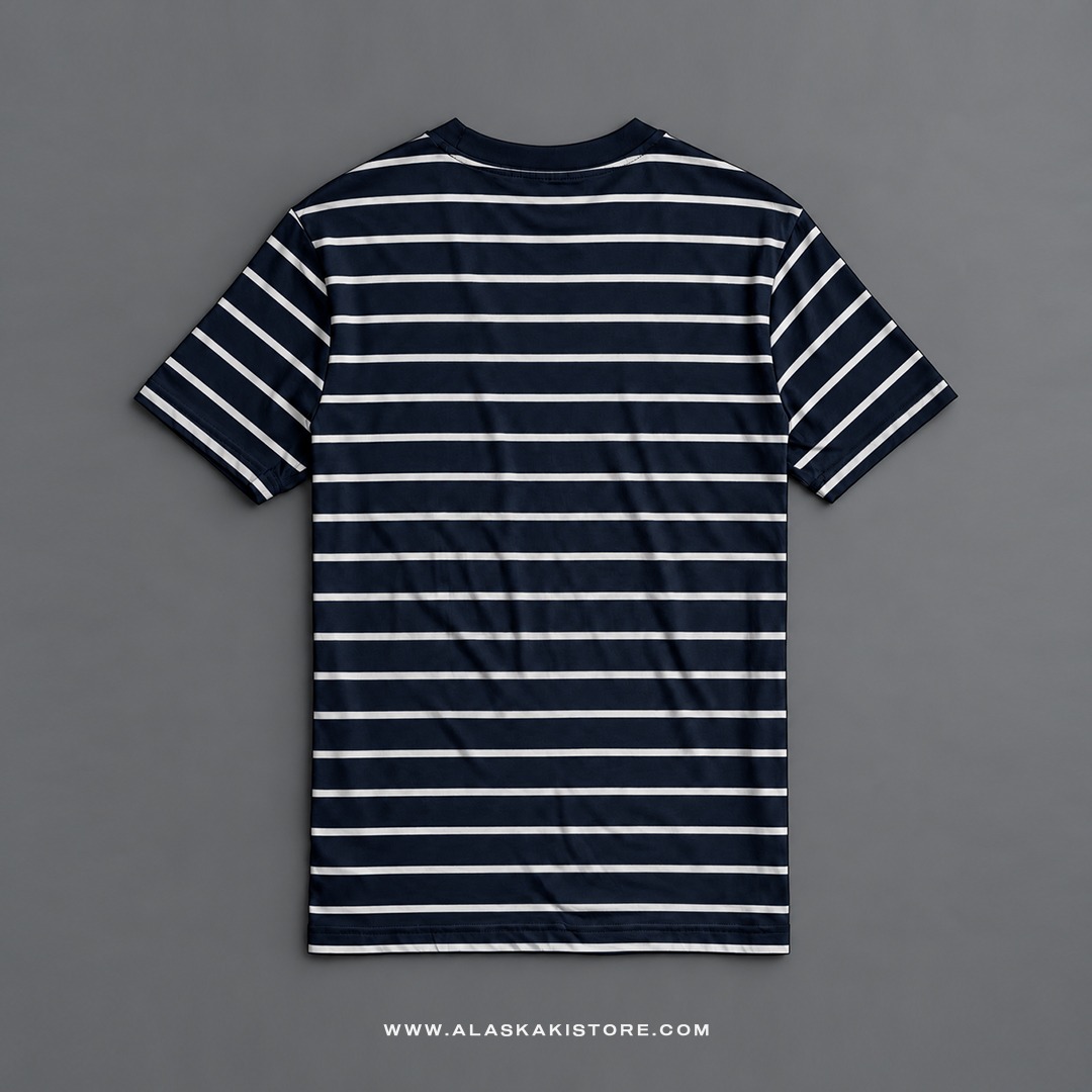 Pocket Tees Stripe Dark Navy GA4083