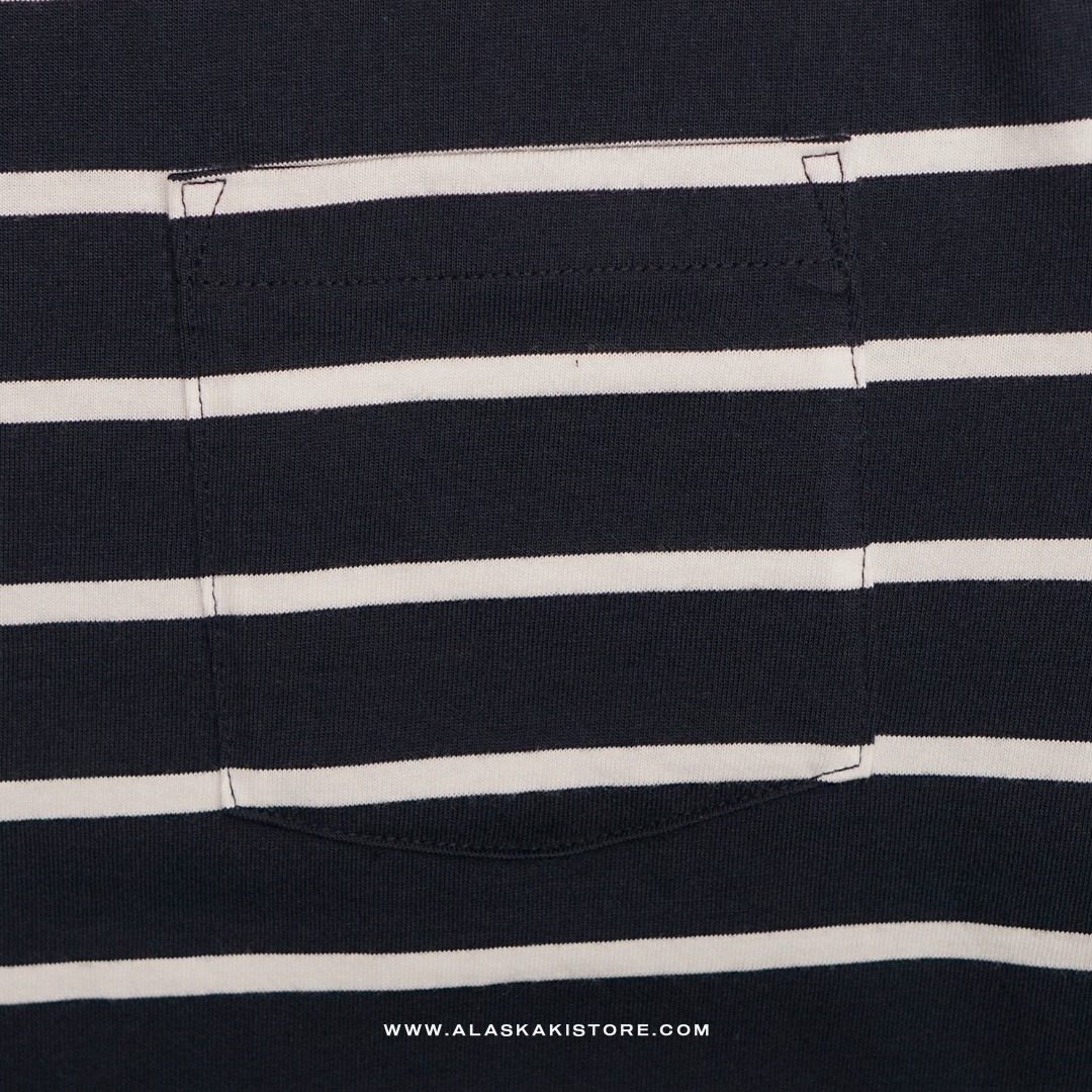 Pocket Tees Stripe Dark Navy GA4083