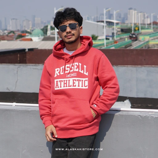 Image of Printed Pullover Hoodie Red RS1003