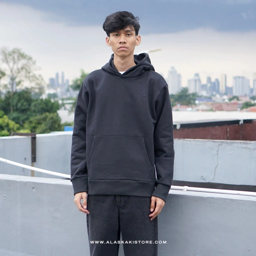 Image of Tref*il Pullover Hoodie Black AD1037