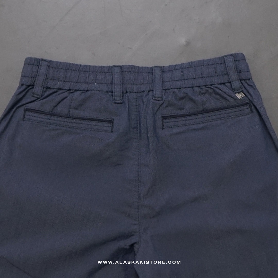 Chino Pants Elastic Waistband Blue Denim SO5002