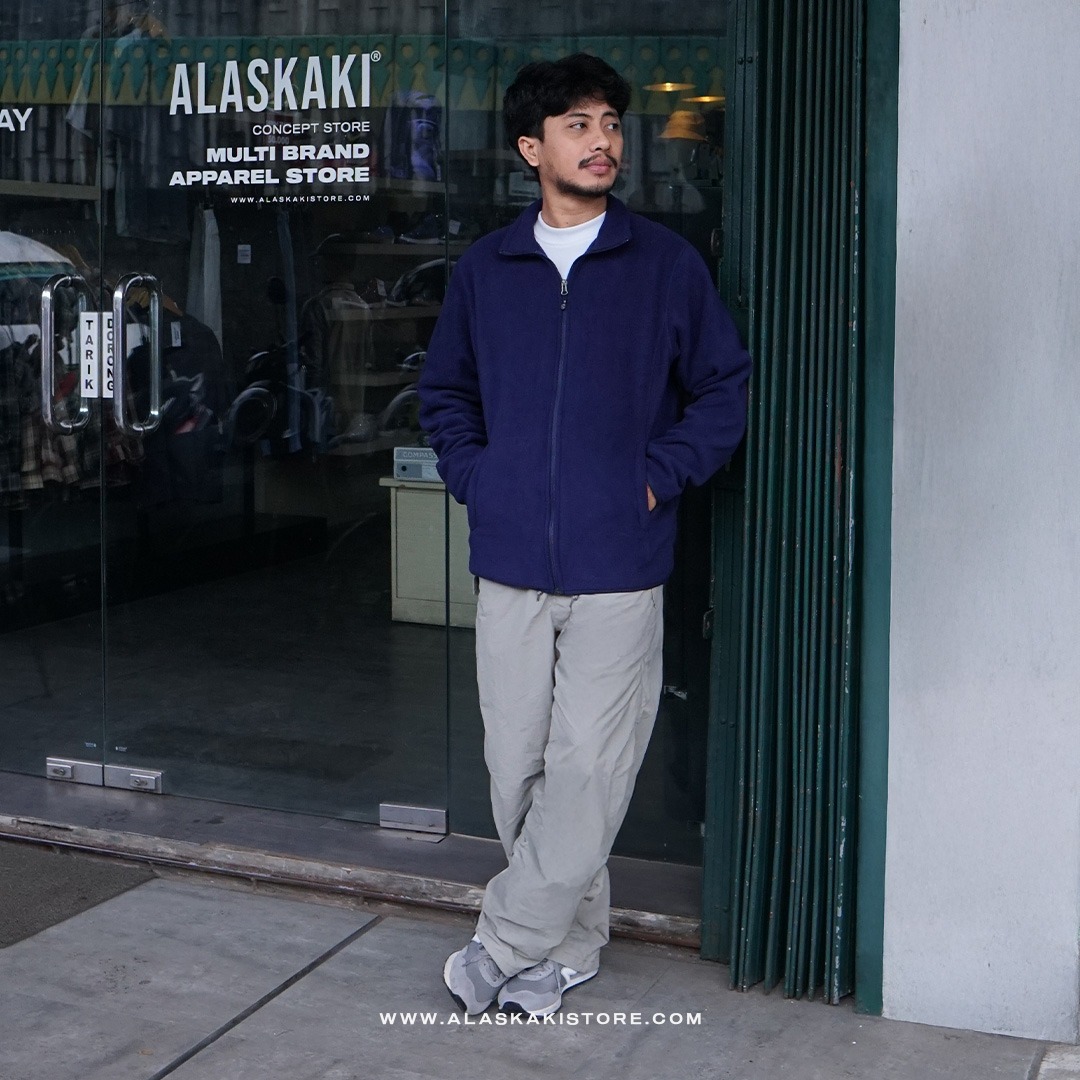Sherpa Polar Fleece Jacket Navy AZ1001