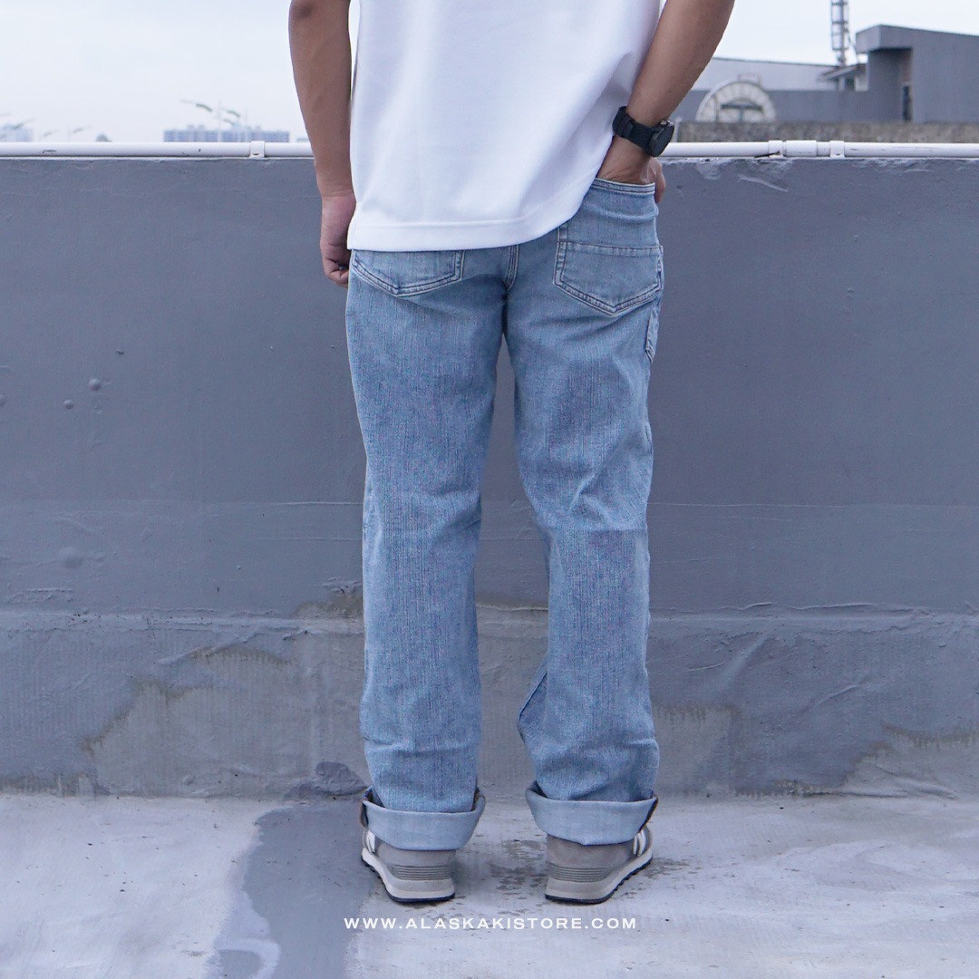 Relaxed Fit Denim Workpants Light Wash DL5018