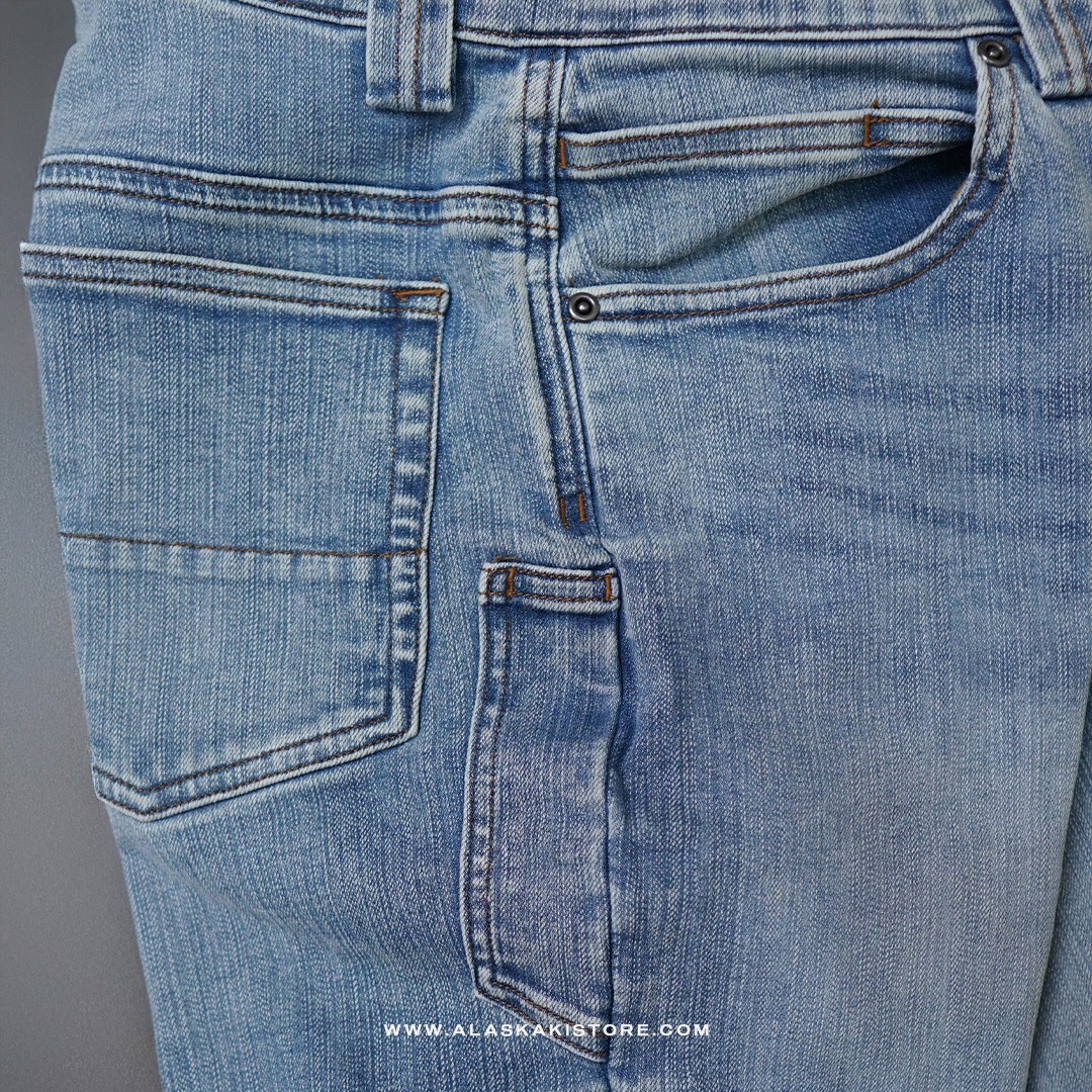Relaxed Fit Denim Workpants Light Wash DL5018