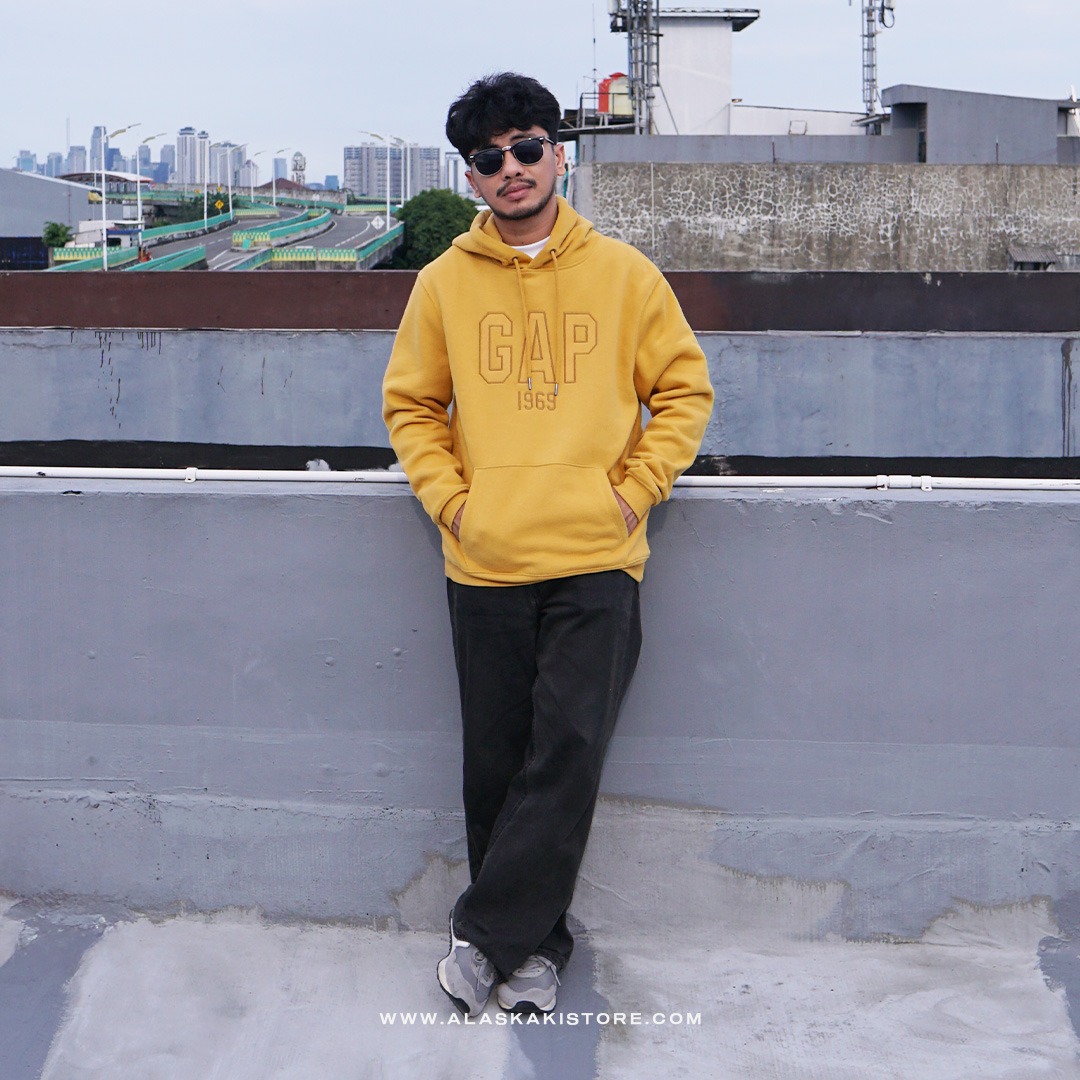 Fleece Pullover Hoodie Mustard GA1044