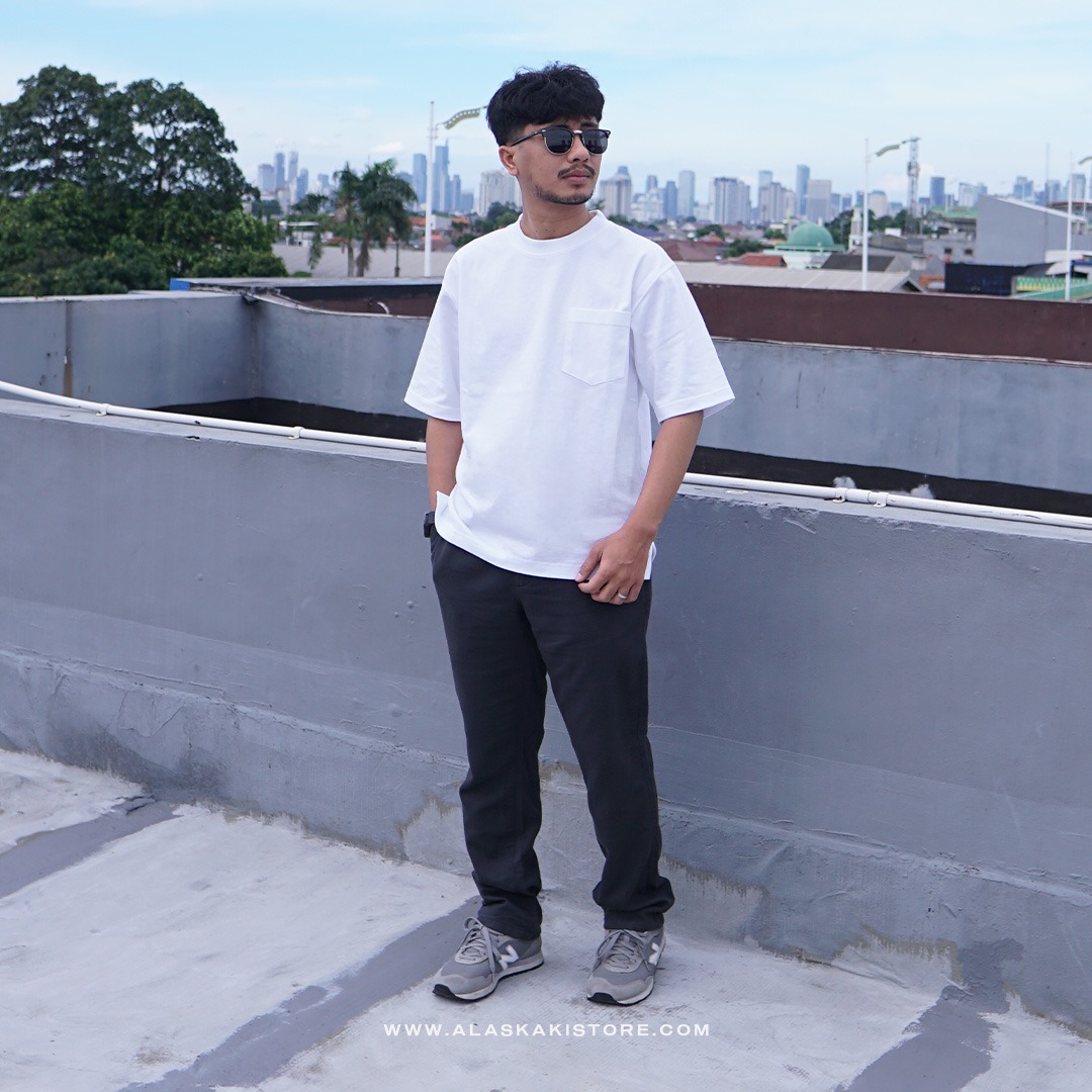 Straight Fit Linen Pants Charcoal ON5105
