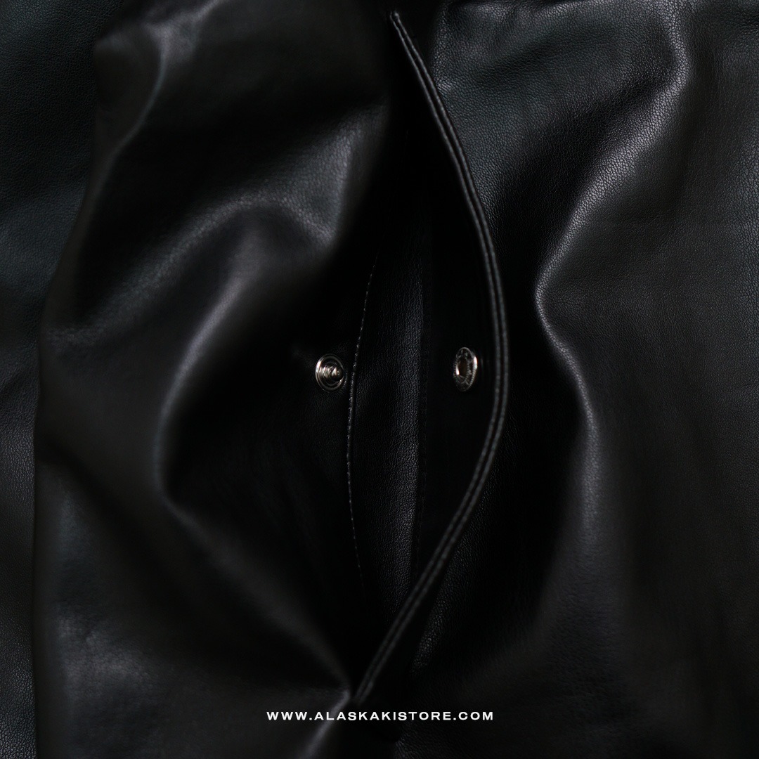 Faux Leather Bomber Jacket PH1004