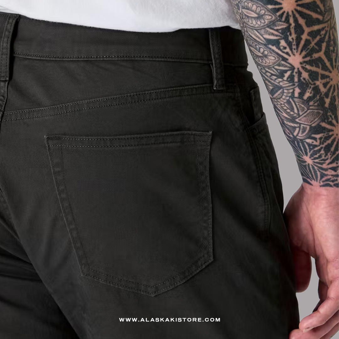 Twill Pants Straight Fit Charcoal FT5025