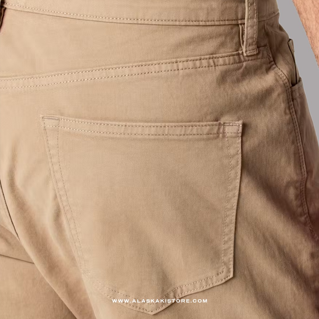 Twill Pants Athletic Tappered Fit Khaki FT5017