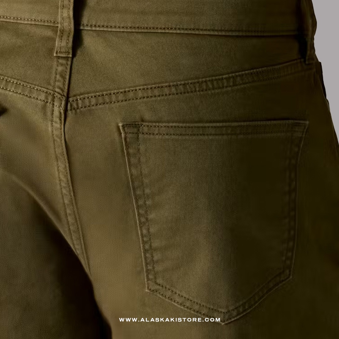 Twill Pants Athletic Tappered Fit Olive FT5018