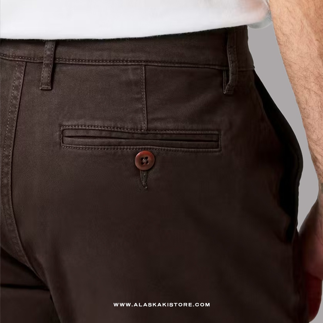 Slim Fit Chino Pants Dark Brown FT5035