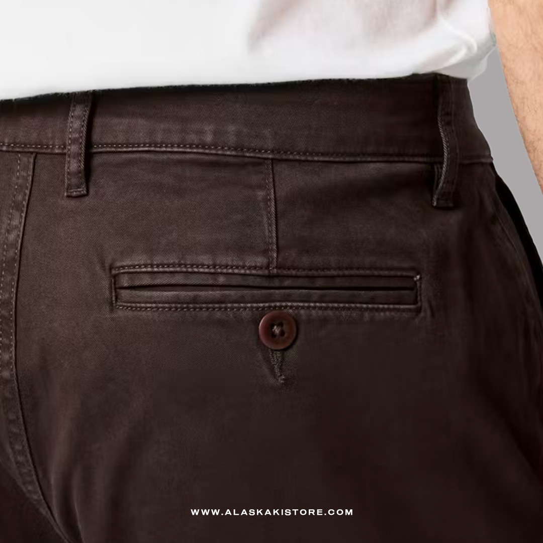 Athletic Tappered Fit Chino Pants Dark Brown FT5030