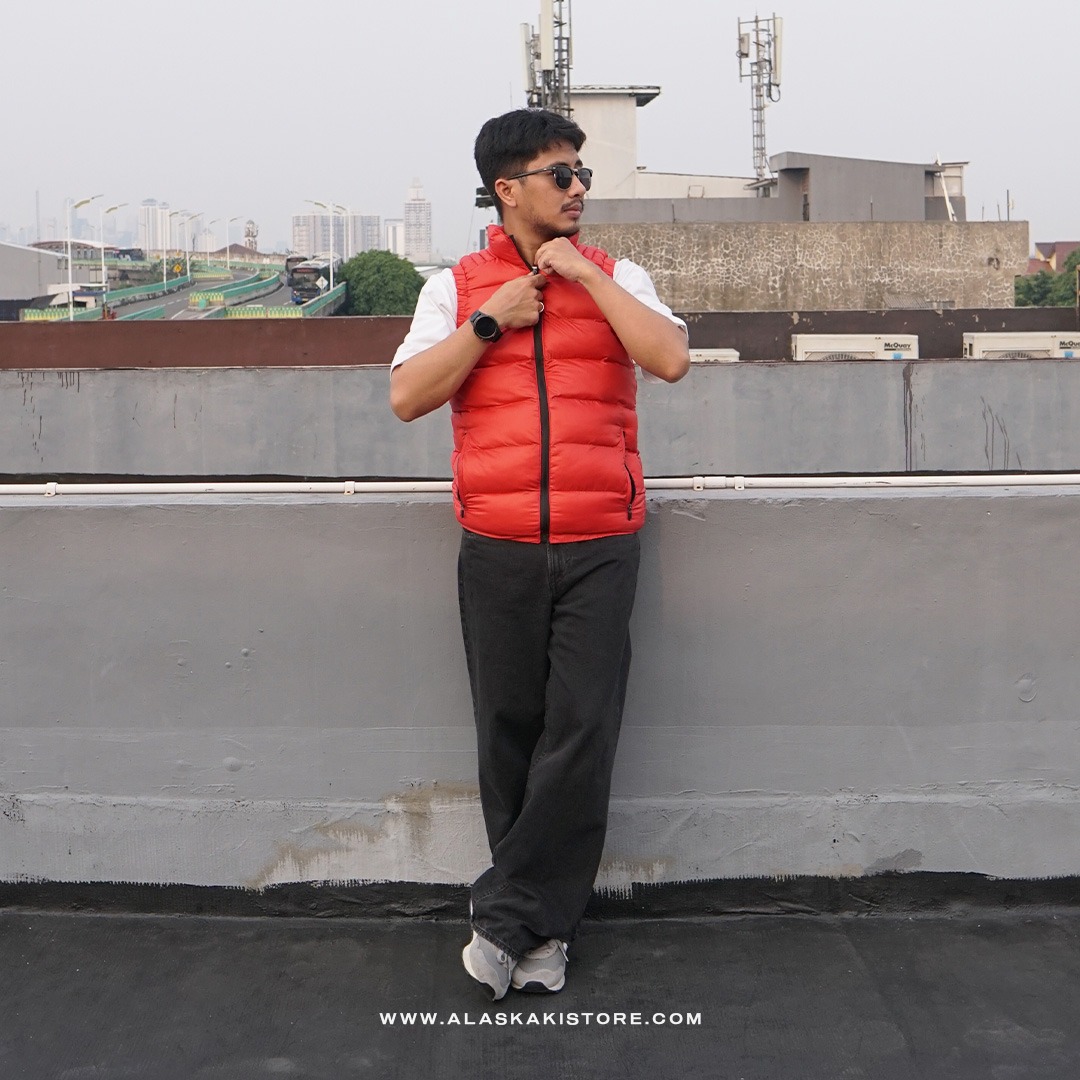 Puffer Vest Jacket Red BS1008