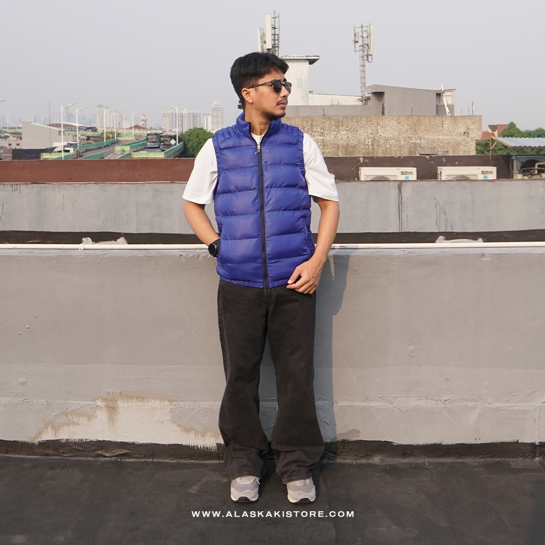 Puffer Vest Jacket Royal Blue BS1010