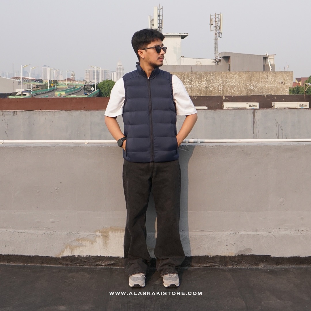 Puffer Vest Jacket Space Navy BS1019