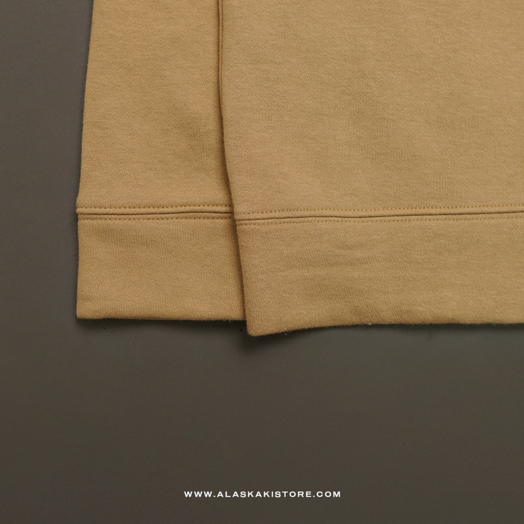 Half Zip Sweatshirt Light Brown NC1014