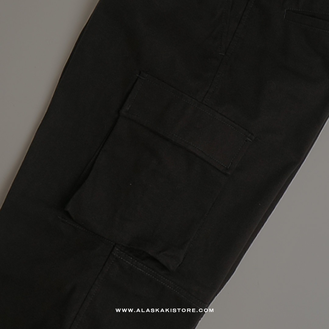 Loose Cargo Pants by Common Issue Black CI5017