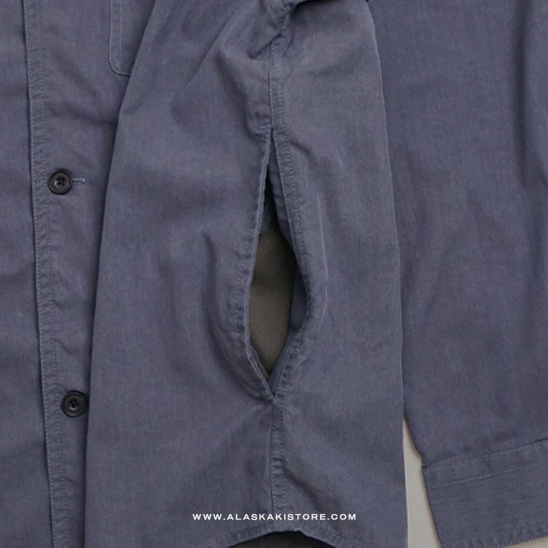 Collarless Long Sleeve Shirt Blue GL2002