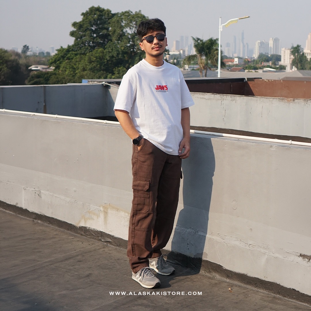 Loose Cargo Pants Dark Brown BS5035