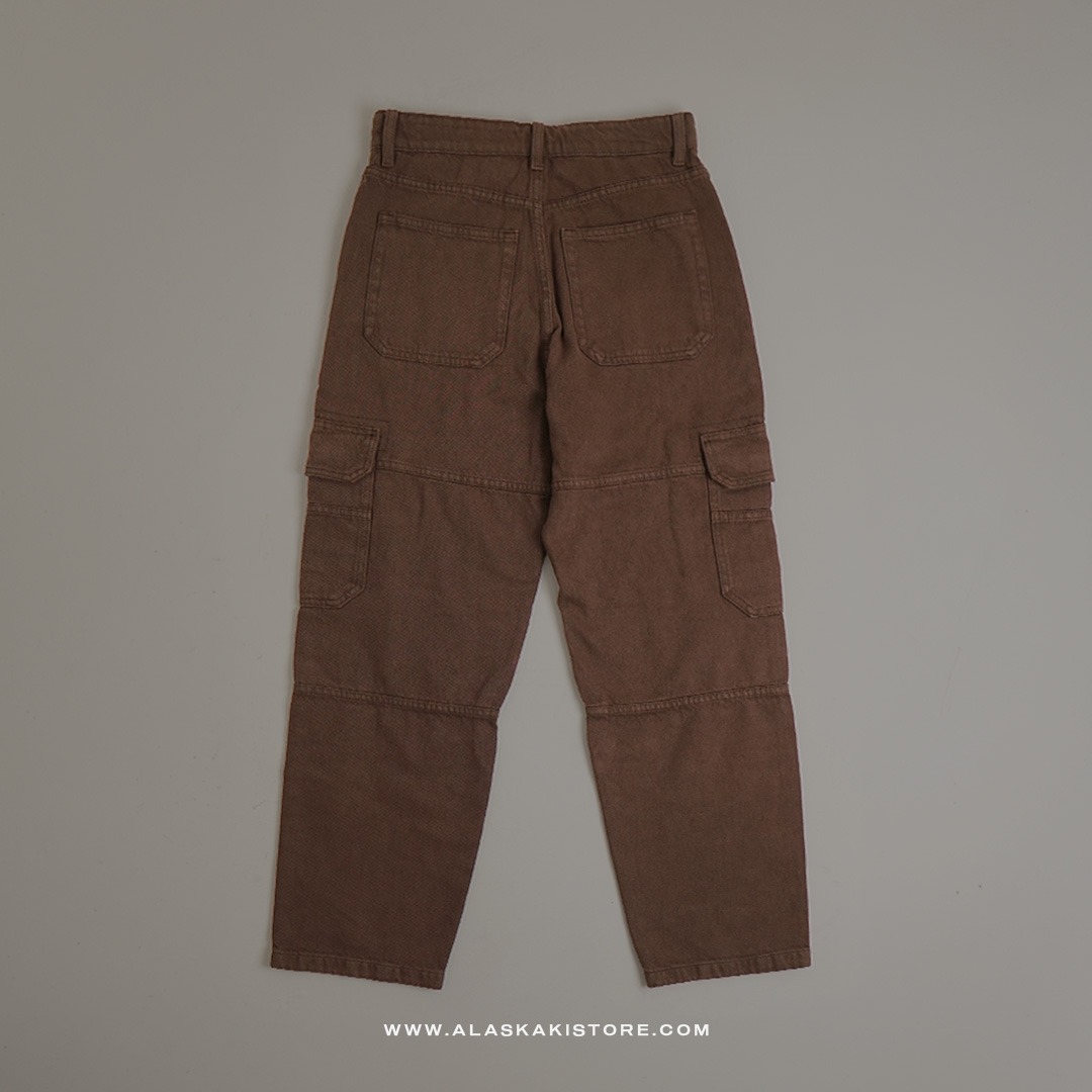 Loose Cargo Pants Dark Brown BS5035