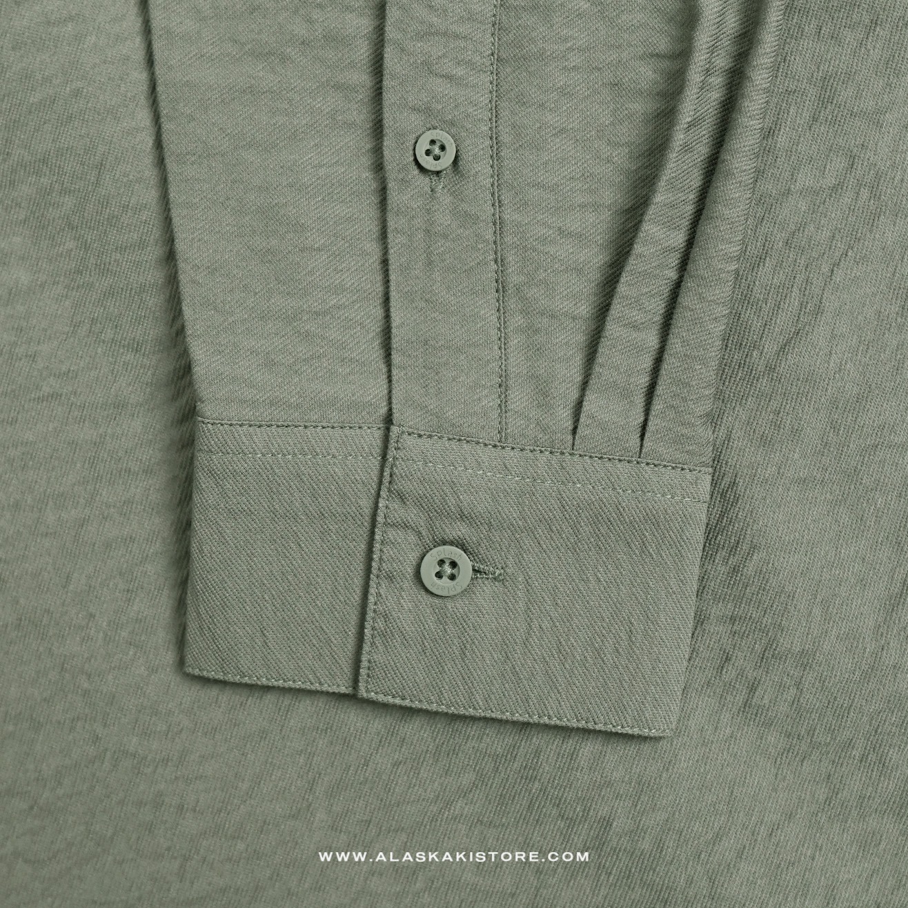 Crinkle Texture Long Sleeve Shirt Green SH2034