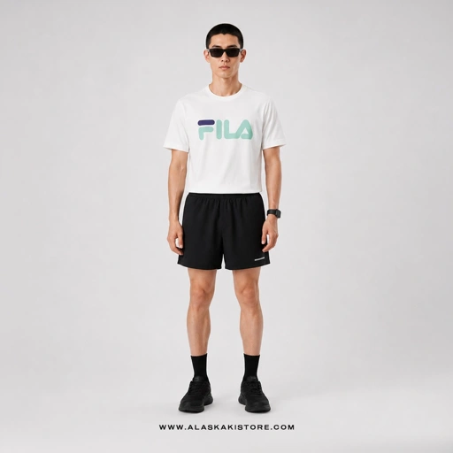 Quickdry Tshirt White Logo Green FL4010