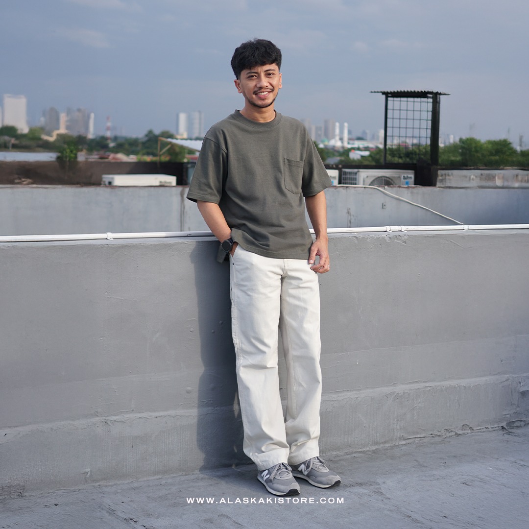 Baggy Carpenter Pants Off White AP5004