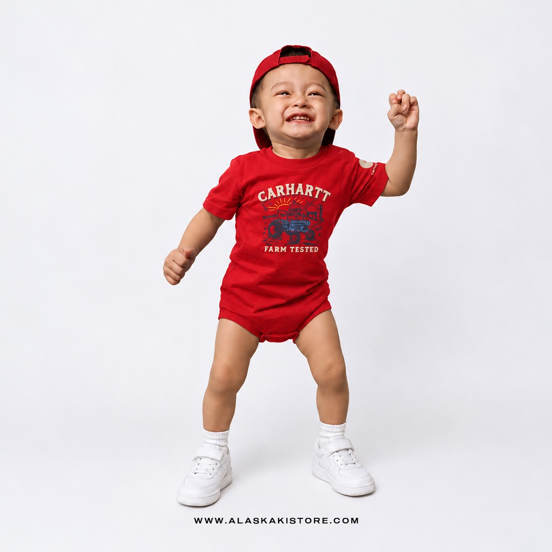 Shortsleeve Baby Jumper Red CR4022