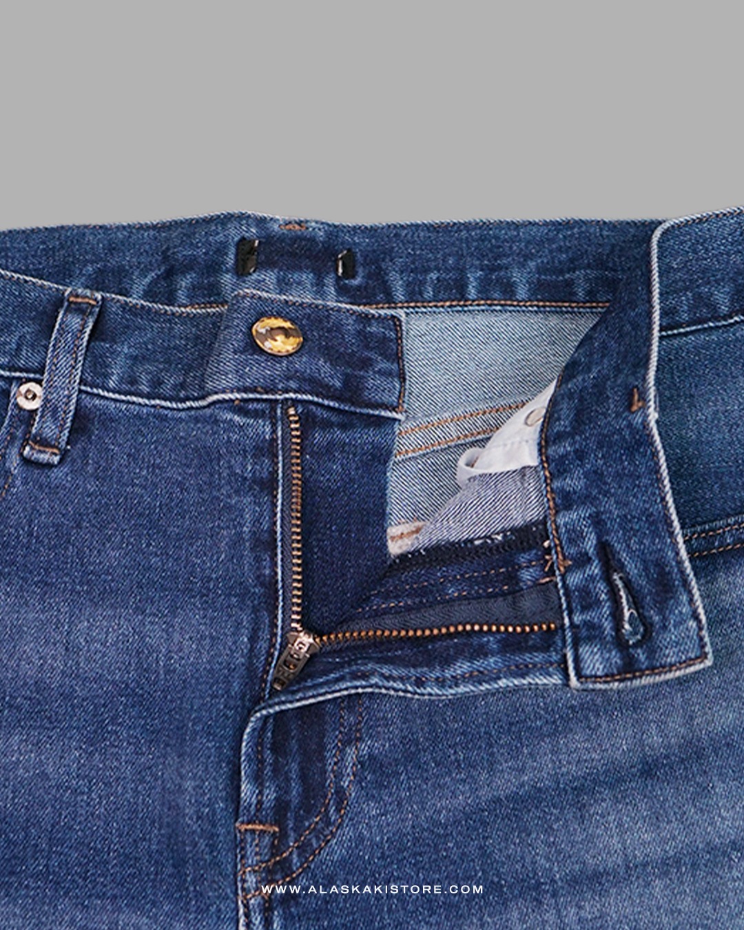 Slim Straight Jeans Medium Blue UQ5040