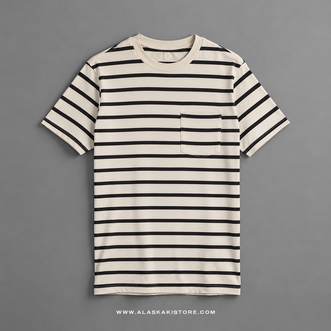 Pocket Tees Stripe Beige GA4081