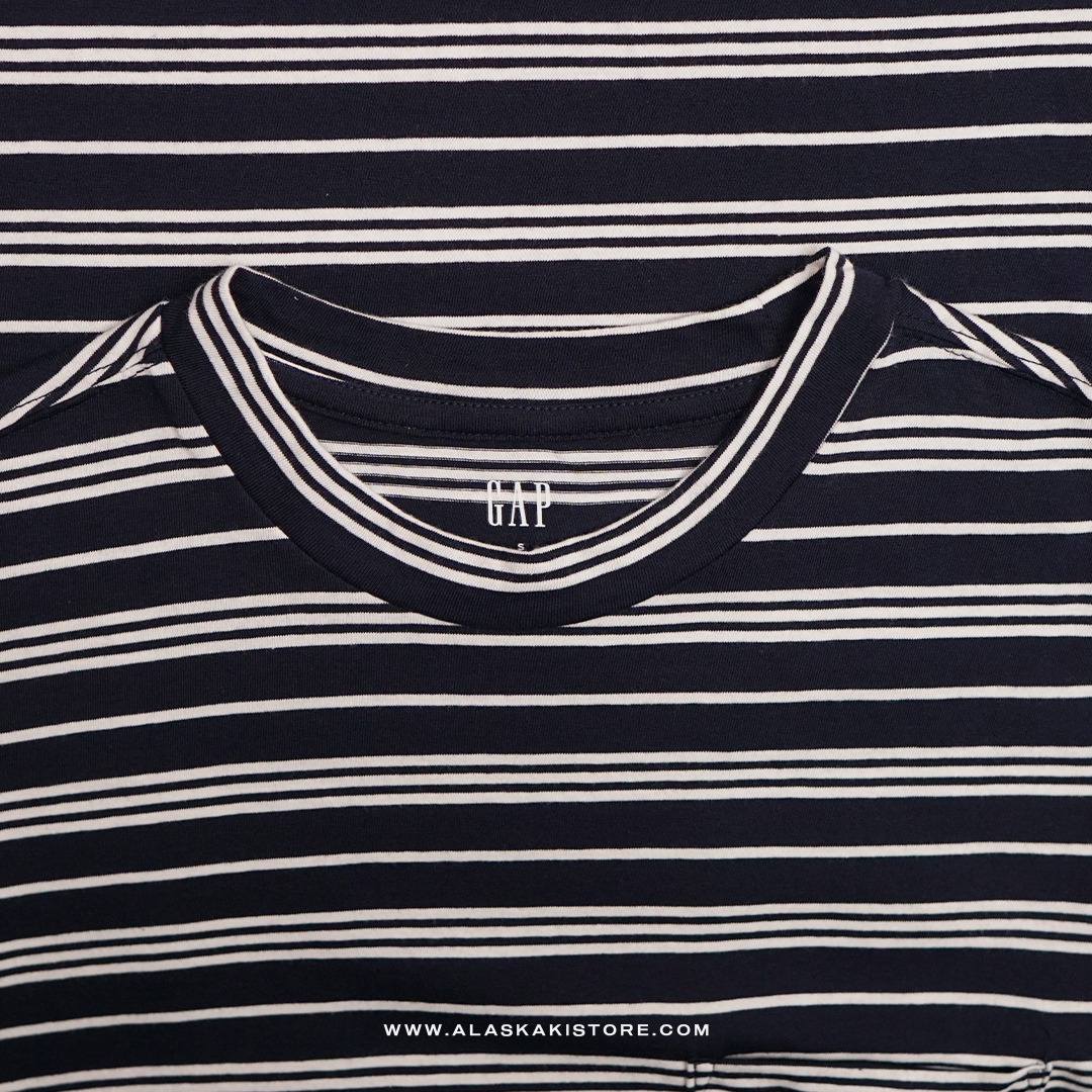 Pocket Tees Stripe Navy GA4082