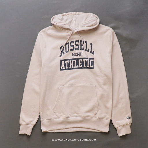 Image of Printed Pullover Hoodie Beige RS1005