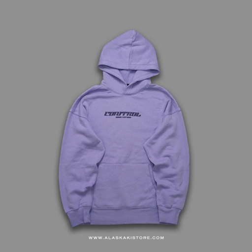 Image of Printed Pullover Hoodie Lilac HM1115