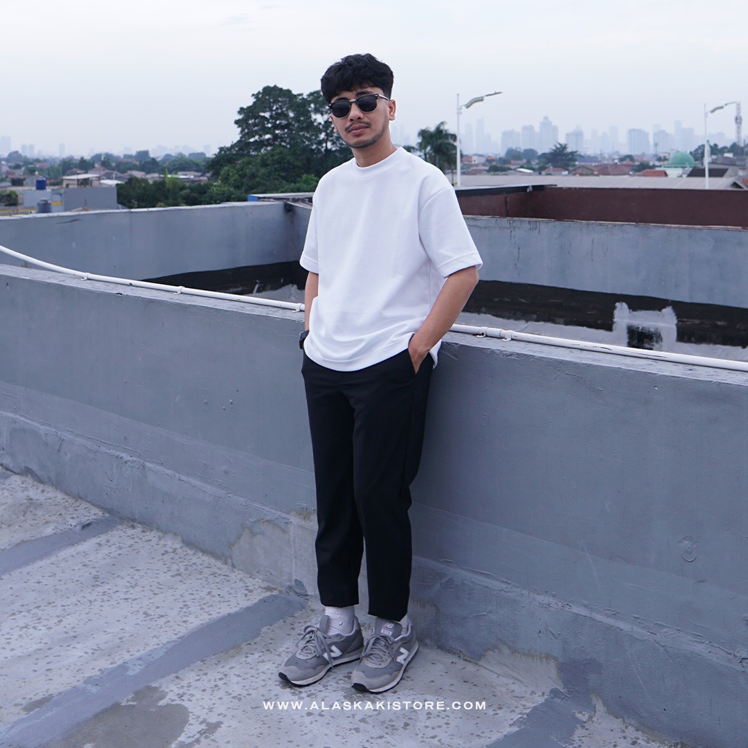 Stretch Easy Ankle Pants Black GU5029